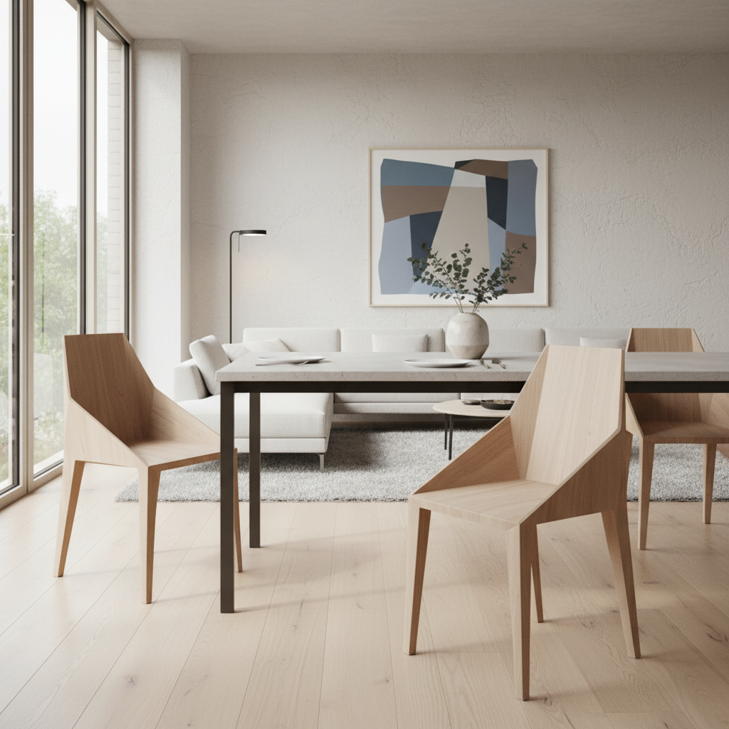 Scaunul Min Lamb: Eleganță Minimalistă și Durabilă pentru Orice Interior Modern